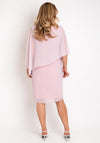 Allison Chiffon Overlay Midi Dress, Dusty Pink