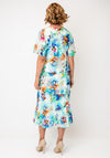 Allison Abstract Print Layered Dress, Mint Green