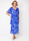 Allison Abstract Print Layered Dress, Blue