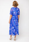 Allison Abstract Print Layered Dress, Blue