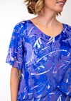 Allison Abstract Print Layered Dress, Blue