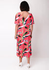 Allison Floral Print V Neck A-line Dress, Pink