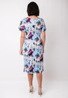 Allison Floral Ruched Pencil Dress, Blue