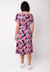 Allison Floral A-Line Midi Dress, Pink