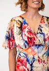 Allison Floral Print A-Line Dress, Multi Coloured