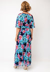 Allison Floral Chiffon A-Line Dress, Navy Multi
