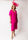 Allison Draped Detail A-Line Dress, Pink