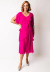Allison Draped Detail A-Line Dress, Pink