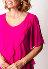 Allison Draped Detail A-Line Dress, Pink