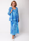 Allison Abstract Print Silk Chiffon 3 Piece Set, Blue