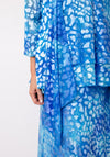 Allison Abstract Print Silk Chiffon 3 Piece Set, Blue