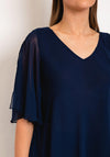 Allison Layered Top & Trousers Two Piece, Navy