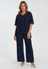 Allison Two Piece Chiffon Co-Ord, Navy