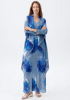 Alquema One Size Long Estrella Dress & Coat Set, Splash Blue
