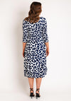 Alquema Smash Pocket Crinkle Print Midi Dress, Indigo Leopard
