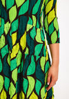 Alquema Smash Pocket Crinkle Print Midi Dress, Jungle