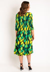 Alquema Smash Pocket Crinkle Print Midi Dress, Jungle