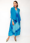 Alquema One Size Ombre Chiffon Dress & Jacket, Blue