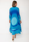 Alquema One Size Ombre Chiffon Dress & Jacket, Blue