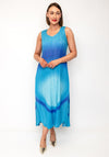 Alquema One Size Ombre Chiffon Dress & Jacket, Blue