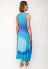 Alquema One Size Ombre Chiffon Dress & Jacket, Blue