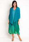 Alquema One Size Ombre Chiffon Dress & Jacket, Biscay Fern