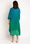 Alquema One Size Ombre Chiffon Dress & Jacket, Biscay Fern