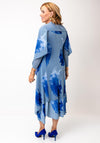 Alquema One Size Printed Chiffon Dress & Jacket, Blue