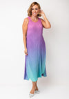 Alquema One Size Ombre Chiffon Dress & Jacket, Purple Multi