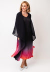 Alquema One Size Ombre Chiffon Dress & Jacket, Onyx Black