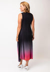 Alquema One Size Ombre Chiffon Dress & Jacket, Onyx Black
