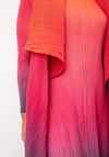 Alquema One Size Ombre Chiffon Dress & Jacket, Orange Multi