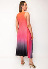 Alquema One Size Ombre Chiffon Dress & Jacket, Orange Multi