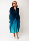 Alquema One Size Ombre Chiffon Dress & Jacket, Navy