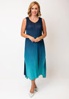 Alquema One Size Ombre Chiffon Dress & Jacket, Navy