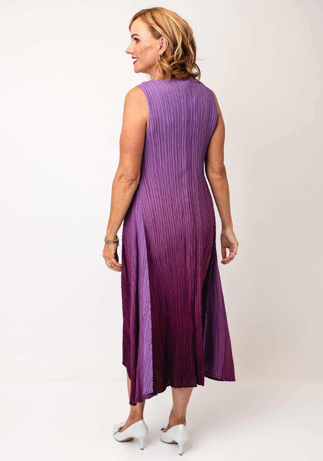 Alquema One Size Ombre Chiffon Dress & Jacket, Purple - McElhinneys