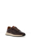AMBITIOUS Ronnie Leather Trainers, Dark Brown