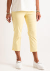Natalia Collection Slim Leg Cropped Trousers, Lemon