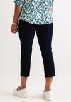 Natalia Collection Slim Leg Cropped Trousers, Navy