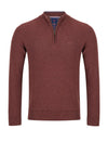 Andre Madrid Quarter Zip Sweater, Russet