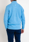 Andre Paris Ribbed Knit Quarter Zip Sweater, Blue