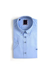 Andre Baggot Plain Short Sleeve Shirt, Blue