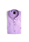 Andre Baggot Plain Short Sleeve Shirt, Purple