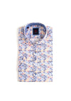 Andre Dame Spore Print Short Sleeve Shirt, Blue Multi