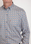 Andre Dawson Circle Print Shirt, Cobalt Multi