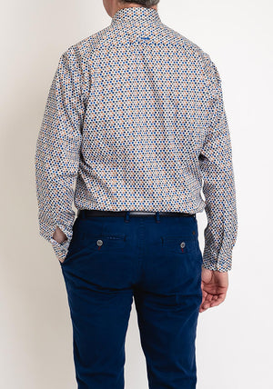 Andre Dawson Circle Print Shirt, Cobalt Multi
