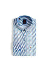 Andre Synge Geo Print Shirt, Apple & Blue
