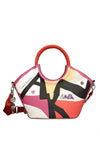 Anekke Abstract Round Handle Large Grab Bag, Red
