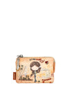 Anekke Peace & Love Multi Compartment Small Coin Wallet, Camel