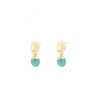 Angela D’Arcy Jade Drop Earrings, Gold